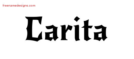 Gothic Name Tattoo Designs Carita Free Graphic