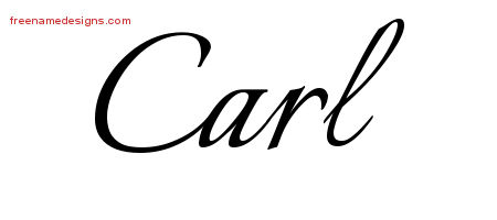 Calligraphic Name Tattoo Designs Carl Download Free