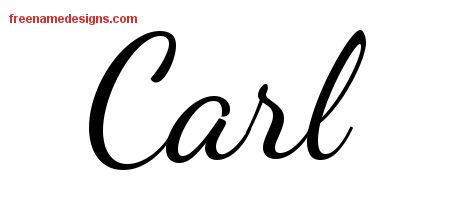 Lively Script Name Tattoo Designs Carl Free Printout