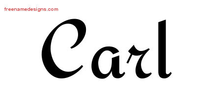 Calligraphic Stylish Name Tattoo Designs Carl Download Free