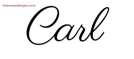 Classic Name Tattoo Designs Carl Printable