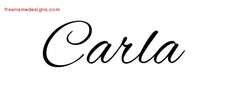 Cursive Name Tattoo Designs Carla Download Free