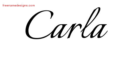Calligraphic Name Tattoo Designs Carla Download Free