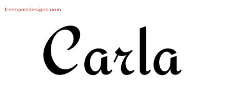 Calligraphic Stylish Name Tattoo Designs Carla Download Free