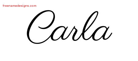 Classic Name Tattoo Designs Carla Graphic Download