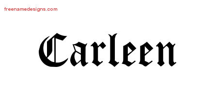 Blackletter Name Tattoo Designs Carleen Graphic Download