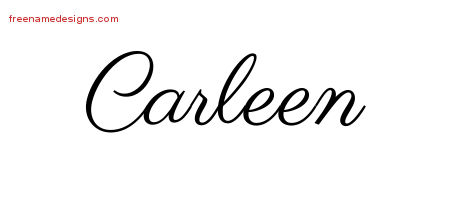 Classic Name Tattoo Designs Carleen Graphic Download