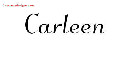 Elegant Name Tattoo Designs Carleen Free Graphic