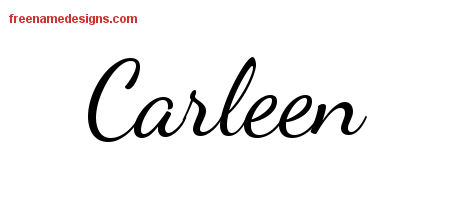 Lively Script Name Tattoo Designs Carleen Free Printout