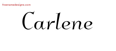 Elegant Name Tattoo Designs Carlene Free Graphic