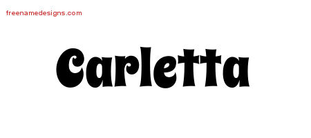 Groovy Name Tattoo Designs Carletta Free Lettering