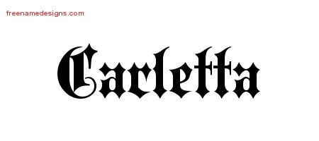 Old English Name Tattoo Designs Carletta Free