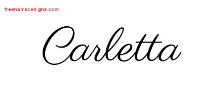 Classic Name Tattoo Designs Carletta Graphic Download