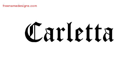 Blackletter Name Tattoo Designs Carletta Graphic Download