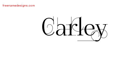 Decorated Name Tattoo Designs Carley Free