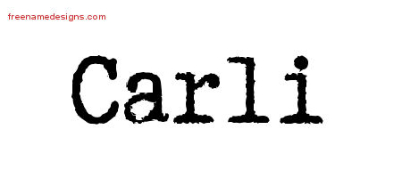 Typewriter Name Tattoo Designs Carli Free Download