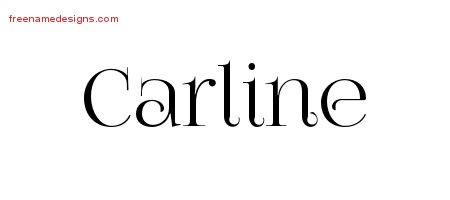 Vintage Name Tattoo Designs Carline Free Download
