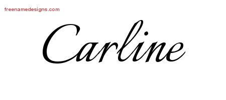 Calligraphic Name Tattoo Designs Carline Download Free