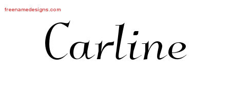 Elegant Name Tattoo Designs Carline Free Graphic