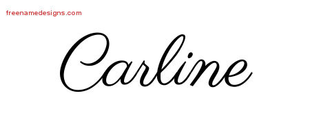 Classic Name Tattoo Designs Carline Graphic Download