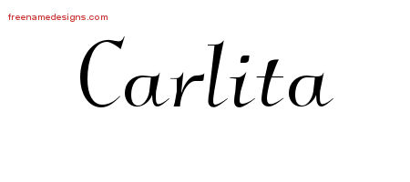 Elegant Name Tattoo Designs Carlita Free Graphic