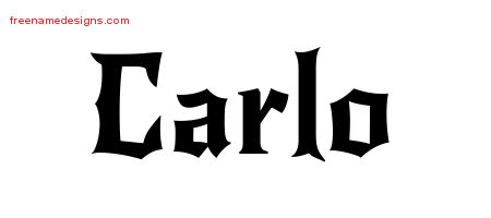 Gothic Name Tattoo Designs Carlo Download Free