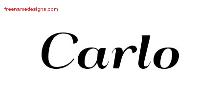 Art Deco Name Tattoo Designs Carlo Graphic Download