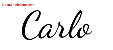 Lively Script Name Tattoo Designs Carlo Free Download