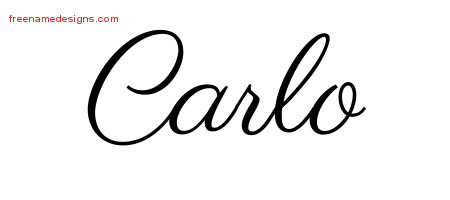 Classic Name Tattoo Designs Carlo Printable