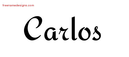 Calligraphic Stylish Name Tattoo Designs Carlos Download Free