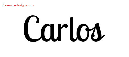 Handwritten Name Tattoo Designs Carlos Free Download