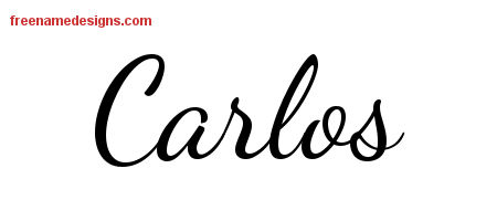 Lively Script Name Tattoo Designs Carlos Free Printout