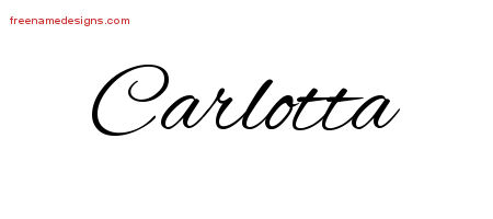 Cursive Name Tattoo Designs Carlotta Download Free