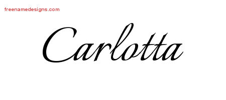 Calligraphic Name Tattoo Designs Carlotta Download Free
