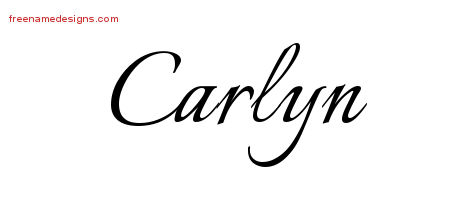 Calligraphic Name Tattoo Designs Carlyn Download Free