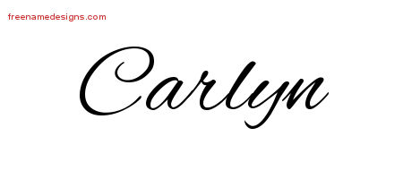 Cursive Name Tattoo Designs Carlyn Download Free