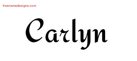 Calligraphic Stylish Name Tattoo Designs Carlyn Download Free