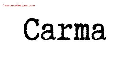 Typewriter Name Tattoo Designs Carma Free Download