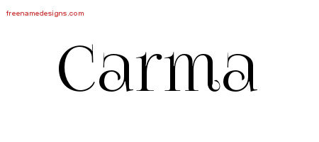 Vintage Name Tattoo Designs Carma Free Download