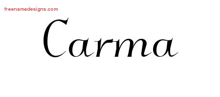 Elegant Name Tattoo Designs Carma Free Graphic