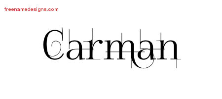Decorated Name Tattoo Designs Carman Free
