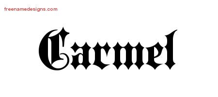 Old English Name Tattoo Designs Carmel Free