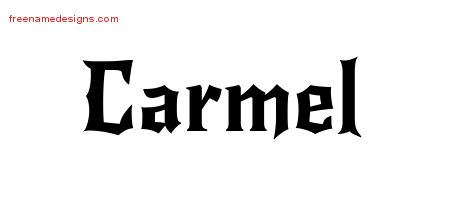 Gothic Name Tattoo Designs Carmel Free Graphic