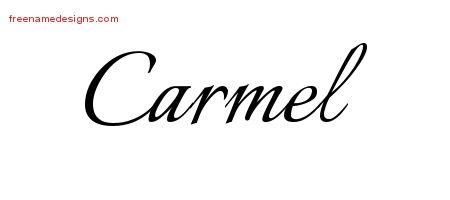 Calligraphic Name Tattoo Designs Carmel Download Free