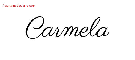 Classic Name Tattoo Designs Carmela Graphic Download
