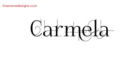 Decorated Name Tattoo Designs Carmela Free
