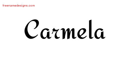 Calligraphic Stylish Name Tattoo Designs Carmela Download Free
