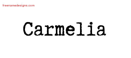 Typewriter Name Tattoo Designs Carmelia Free Download