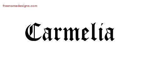Blackletter Name Tattoo Designs Carmelia Graphic Download