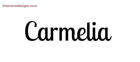 Handwritten Name Tattoo Designs Carmelia Free Download